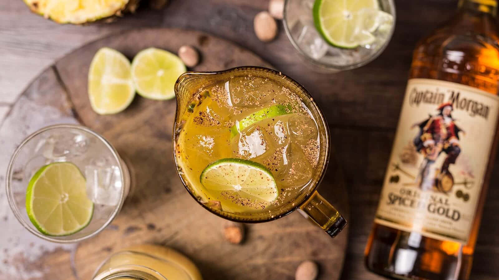 Captain Morgan, spicy rum cocktail, lime, HD Desktop Wallpaper
