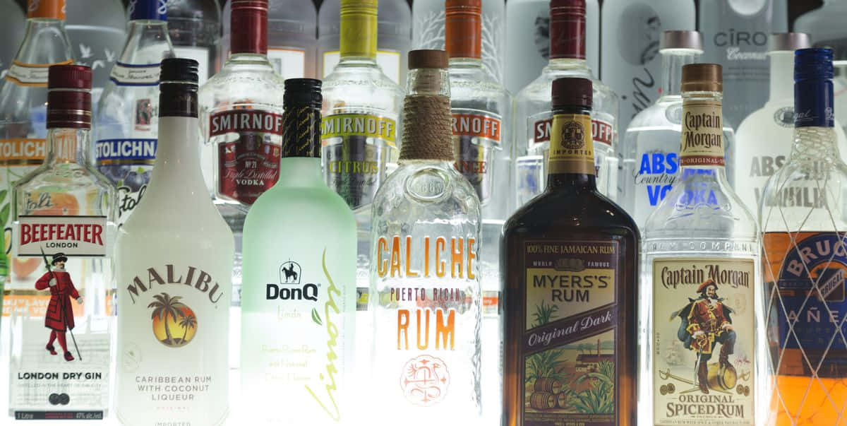 Captain Morgan, rum, liquor bottles, SD Desktop Wallpaper