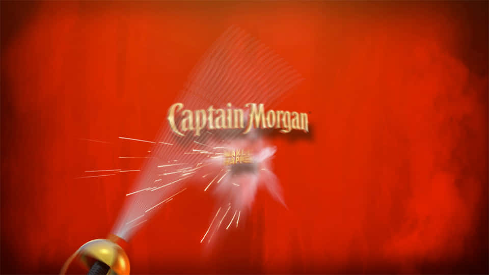 Captain Morgan, golden sword, red smoke, SD Desktop Wallpaper