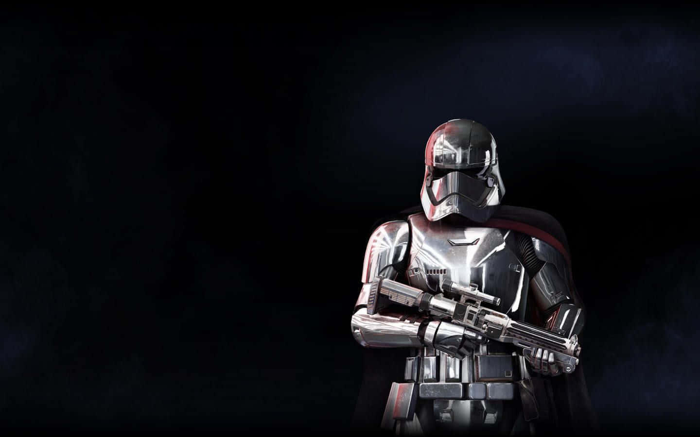 Captain Phasma, silver armored soldier, red cape, HD Desktop Wallpaper