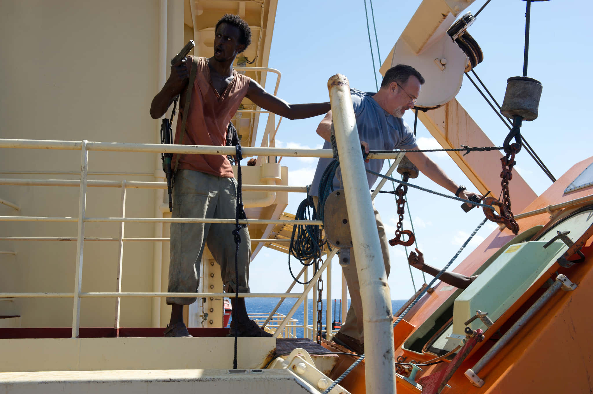 Captain Phillips, ship's deck, heavy equipment, Full HD Desktop Wallpaper