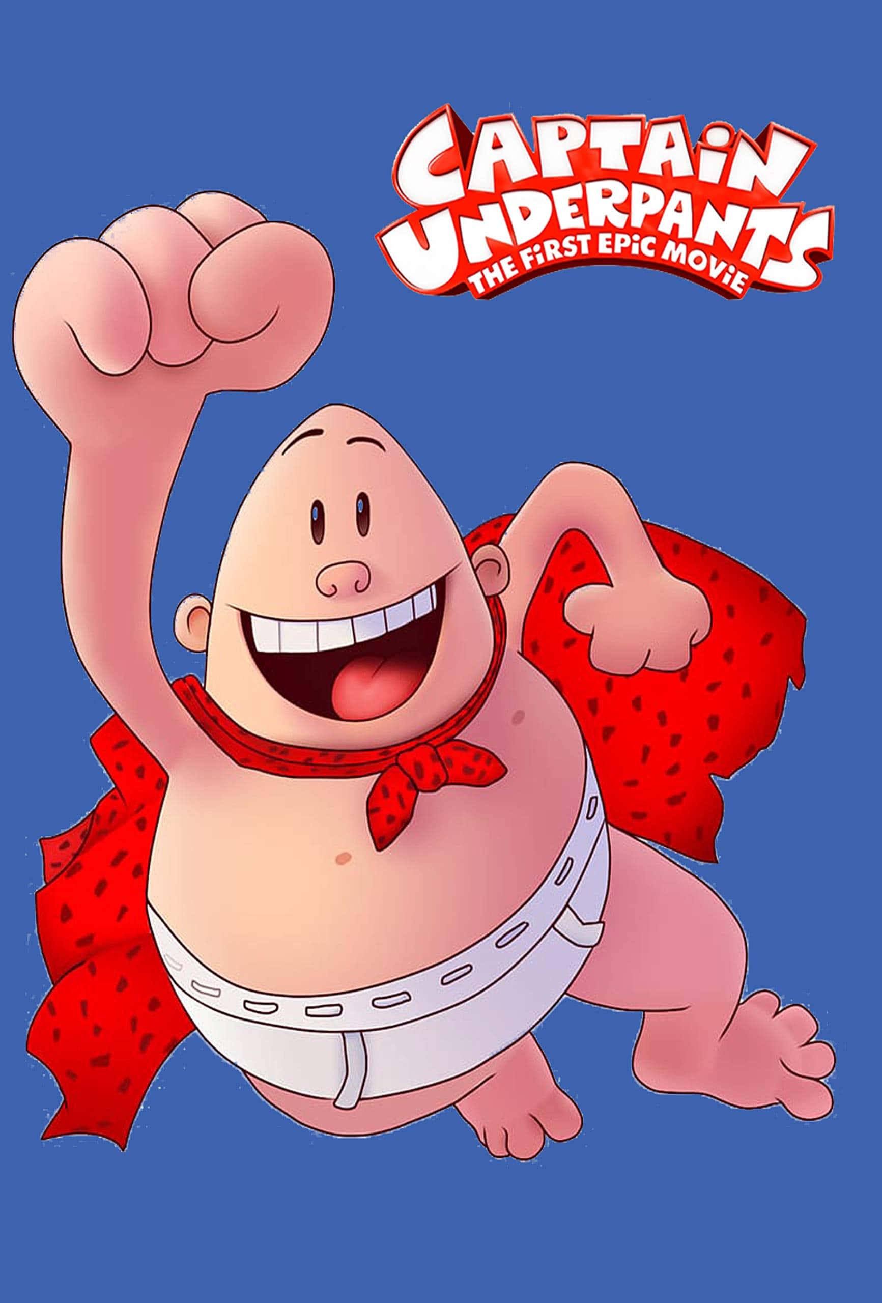 Captain Underpants, The First Epic Movie, red cape, 2K Phone Wallpaper