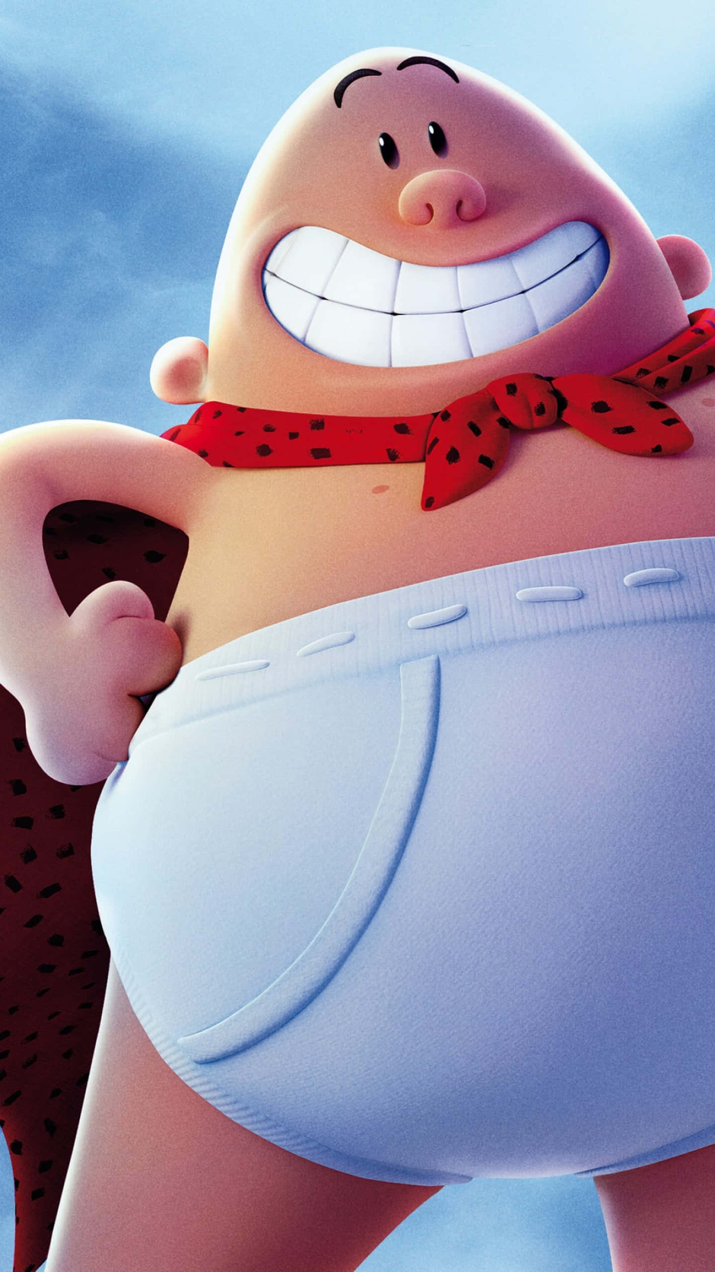 Captain Underpants, The First Epic Movie, red polka dot bandana, 2K Phone Wallpaper