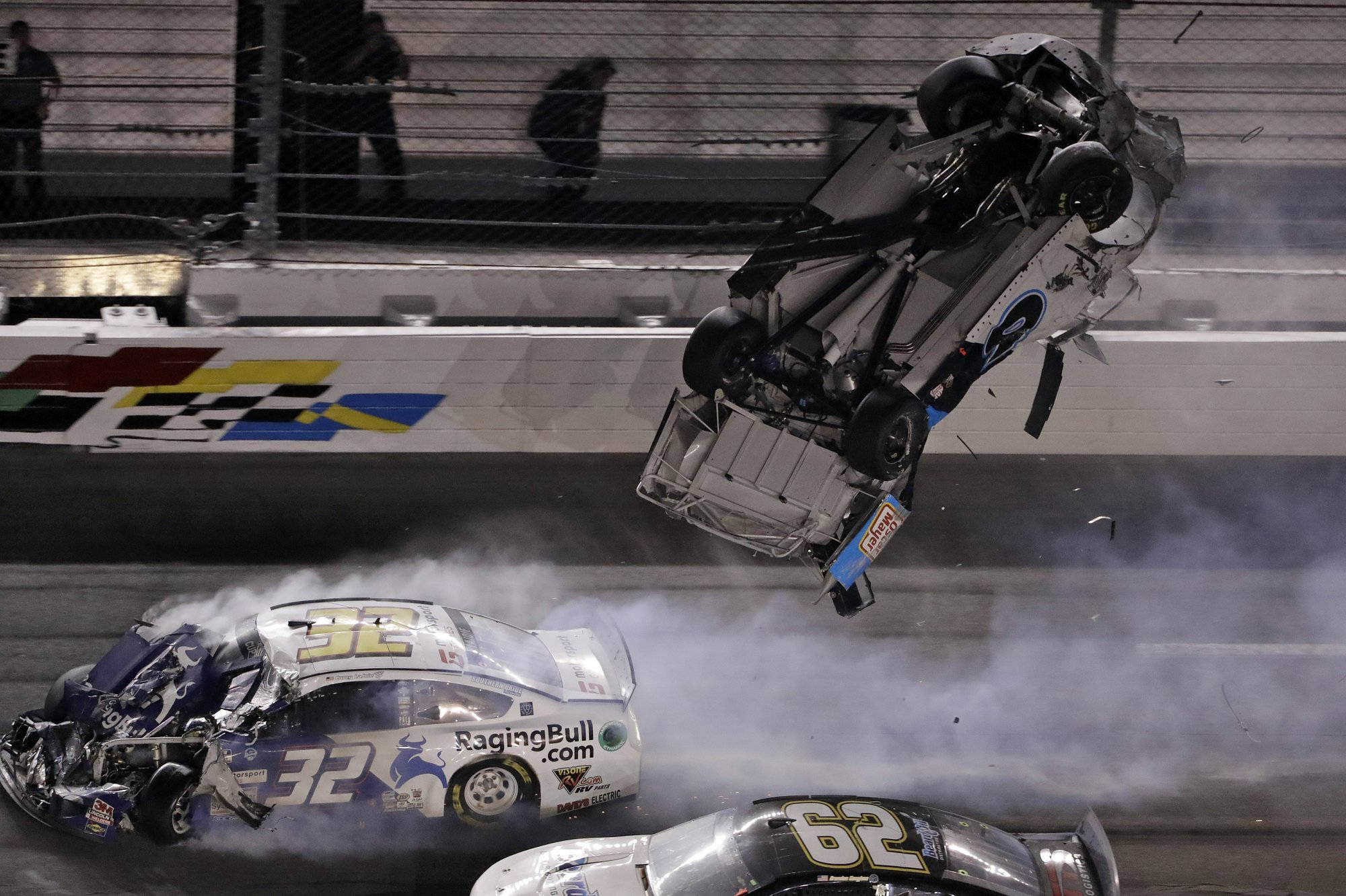 race car, flips upside down mid-air, crash, Full HD Desktop Wallpaper