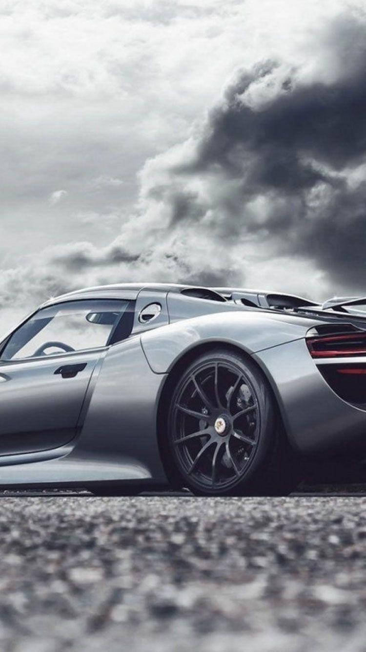 2015 Porsche 918 Spyder, silver, black rims, HD Phone Wallpaper