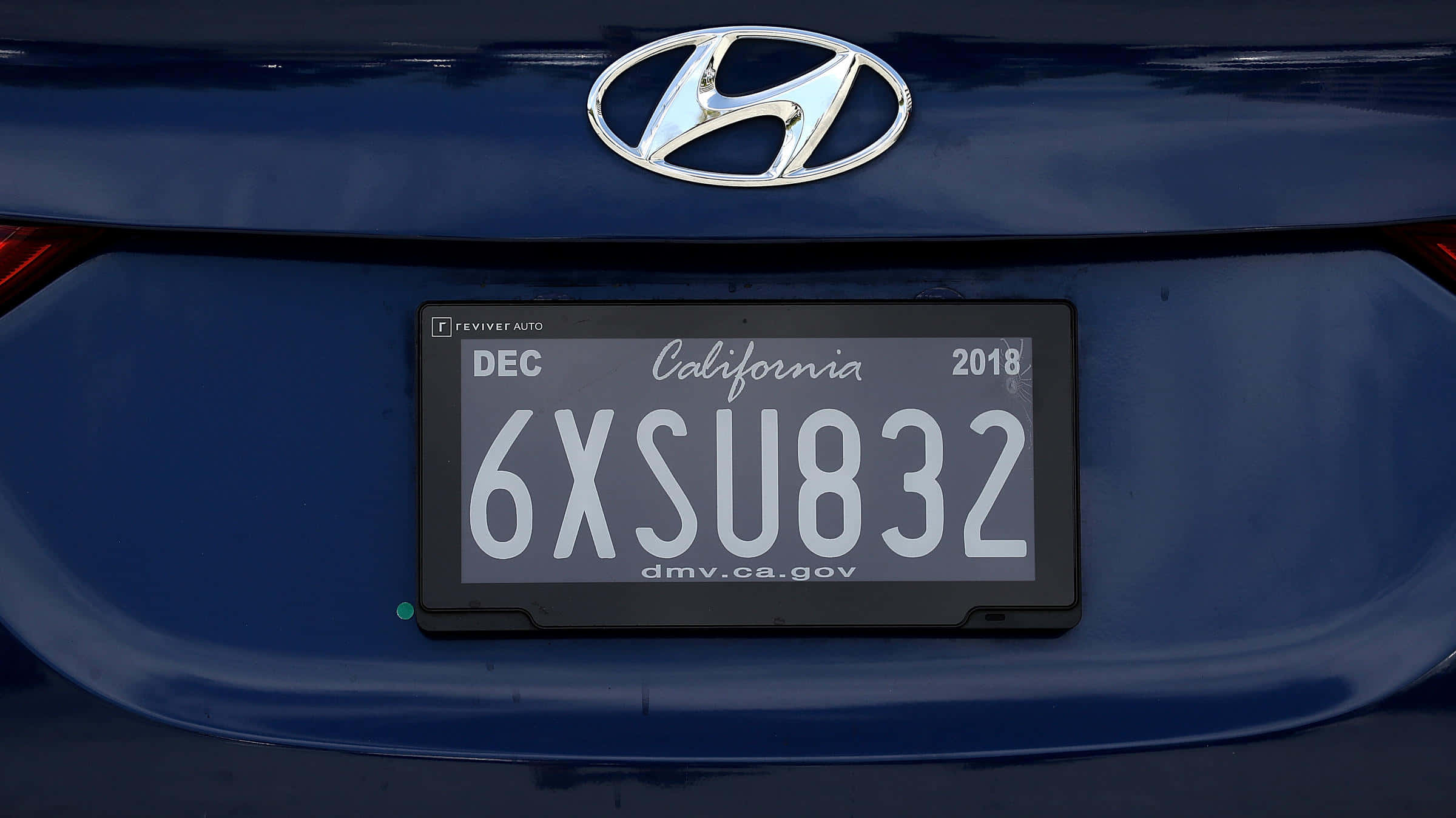 blue Hyundai, California license plate, registration dec 2018, Full HD Desktop Wallpaper