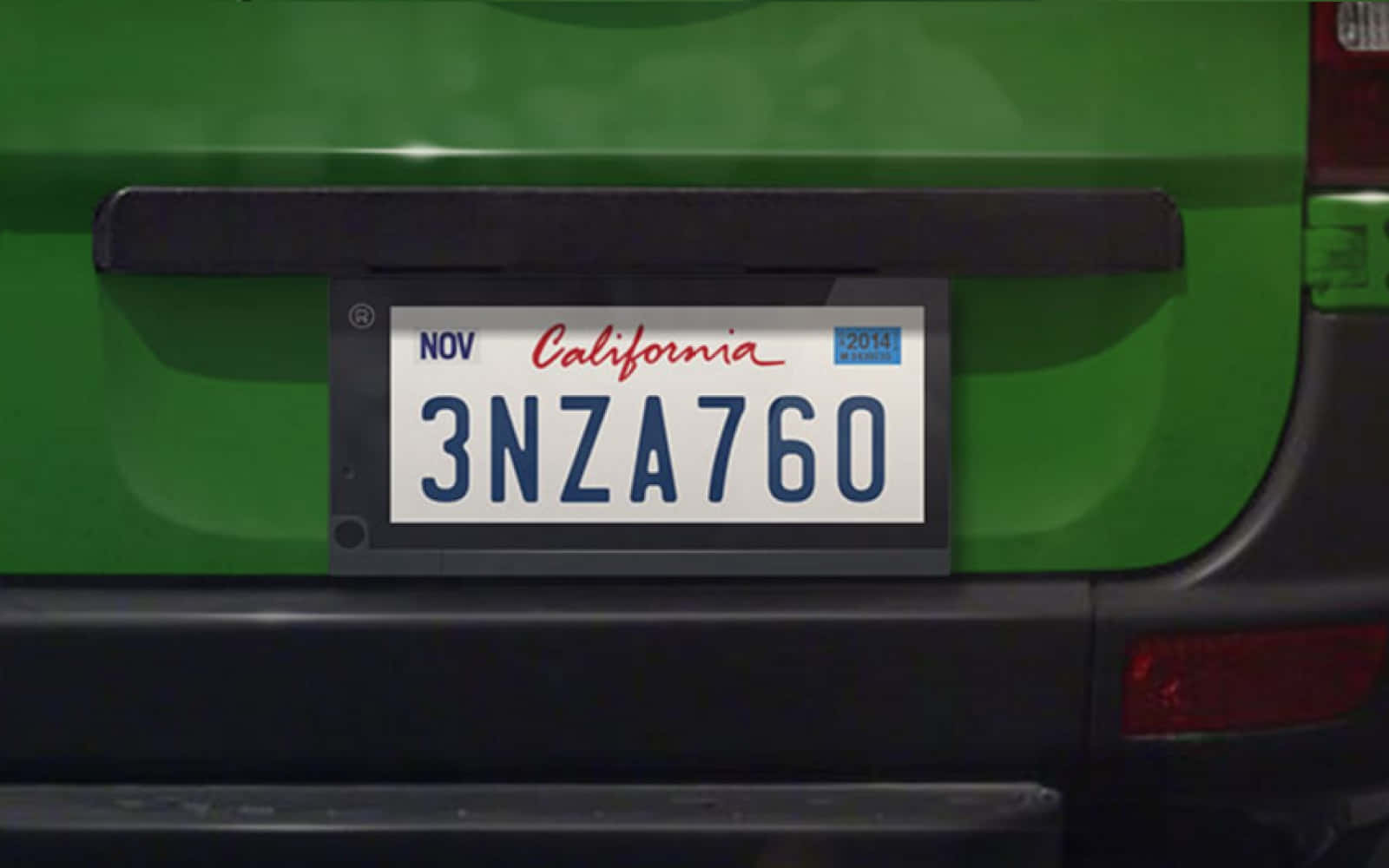 California license plate, green vehicle, rear bumper, HD Desktop Wallpaper