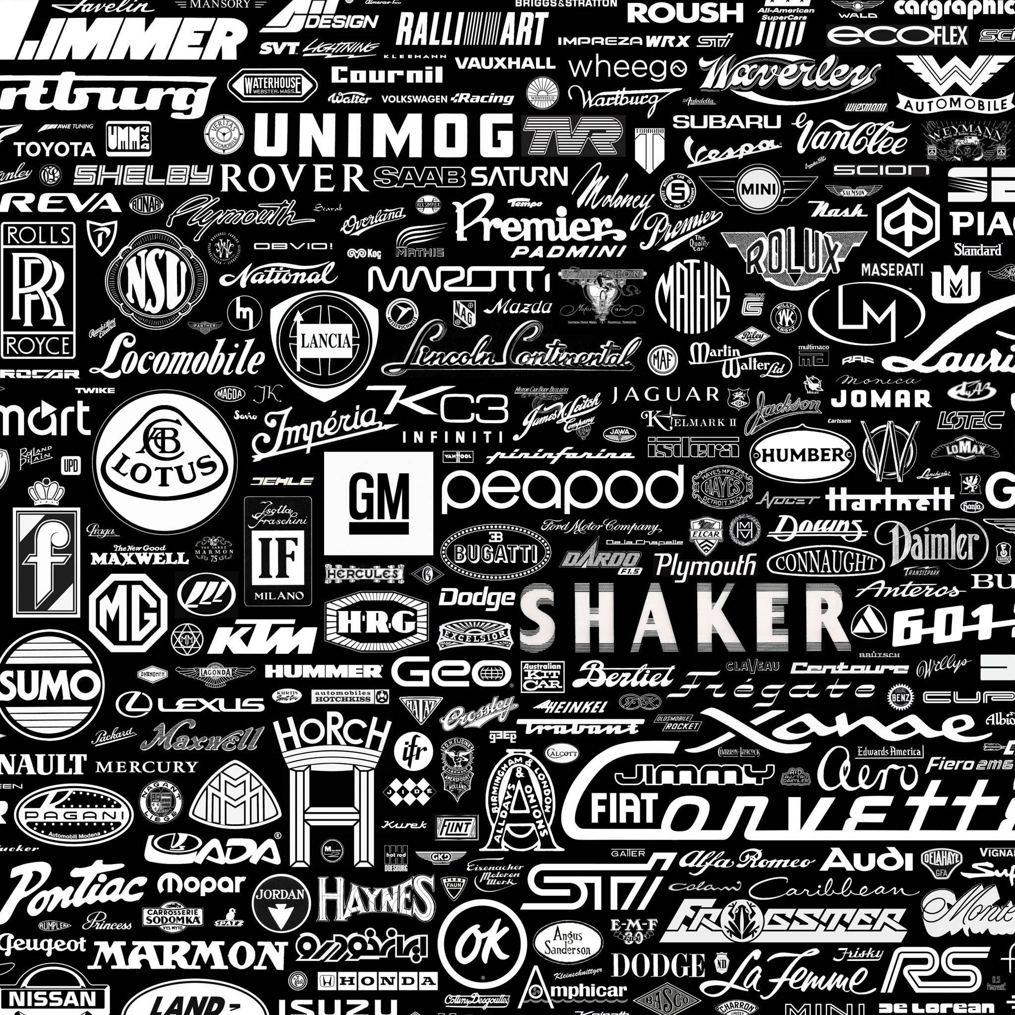 black and white, vintage automotive logos, brand emblems, Full HD Desktop Wallpaper