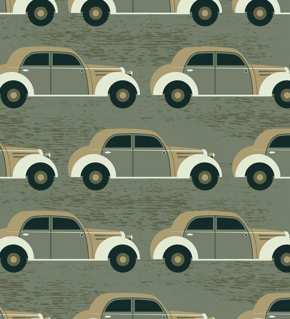 Car Pattern, beige, gray, SD Phone Wallpaper