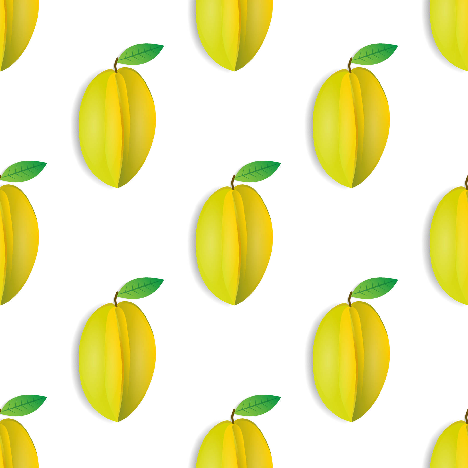 Carambola, starfruit, green leaves, Full HD Desktop Wallpaper