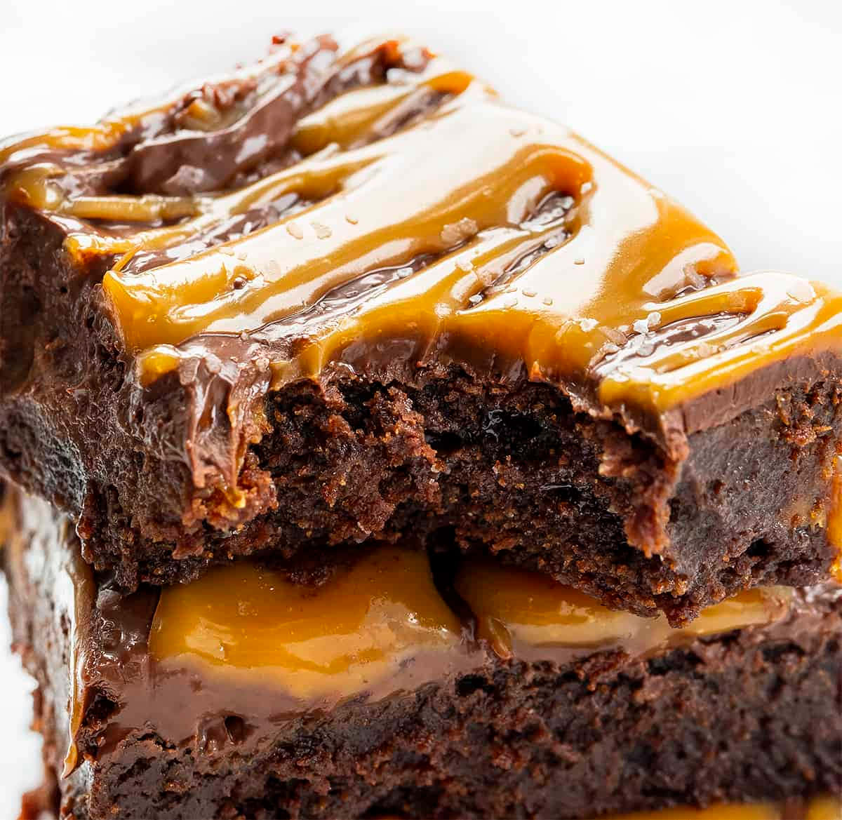 caramel brownie, fudgy brownies, glossy caramel drizzle, SD Desktop Wallpaper