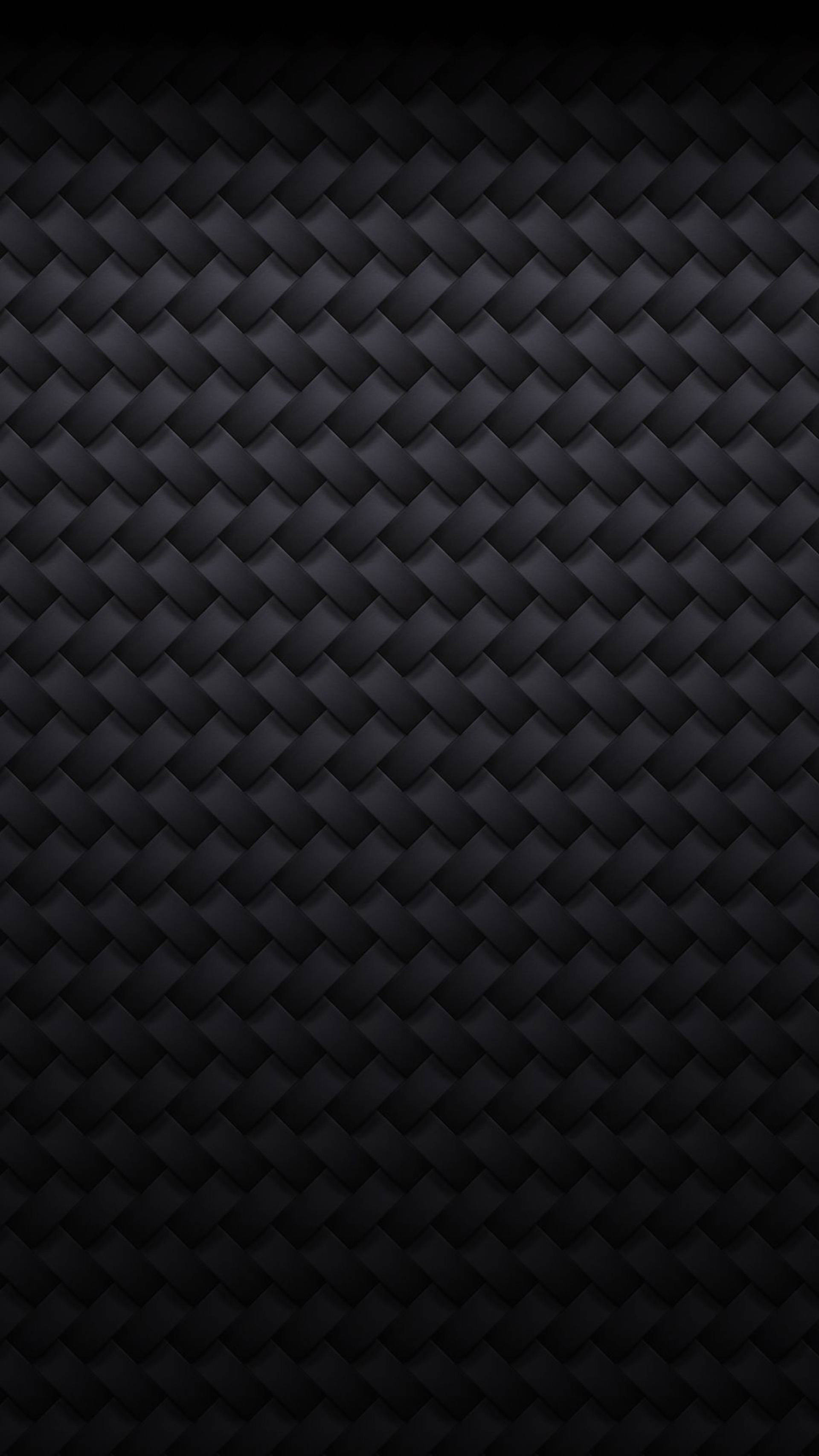 black iPhone, woven carbon fiber texture, subtle highlights and shadows, 2K Phone Wallpaper