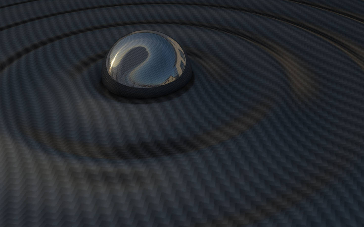 Carbon Fiber Droplet 4K, glossy sphere, textured carbon fiber surface, HD Desktop Wallpaper