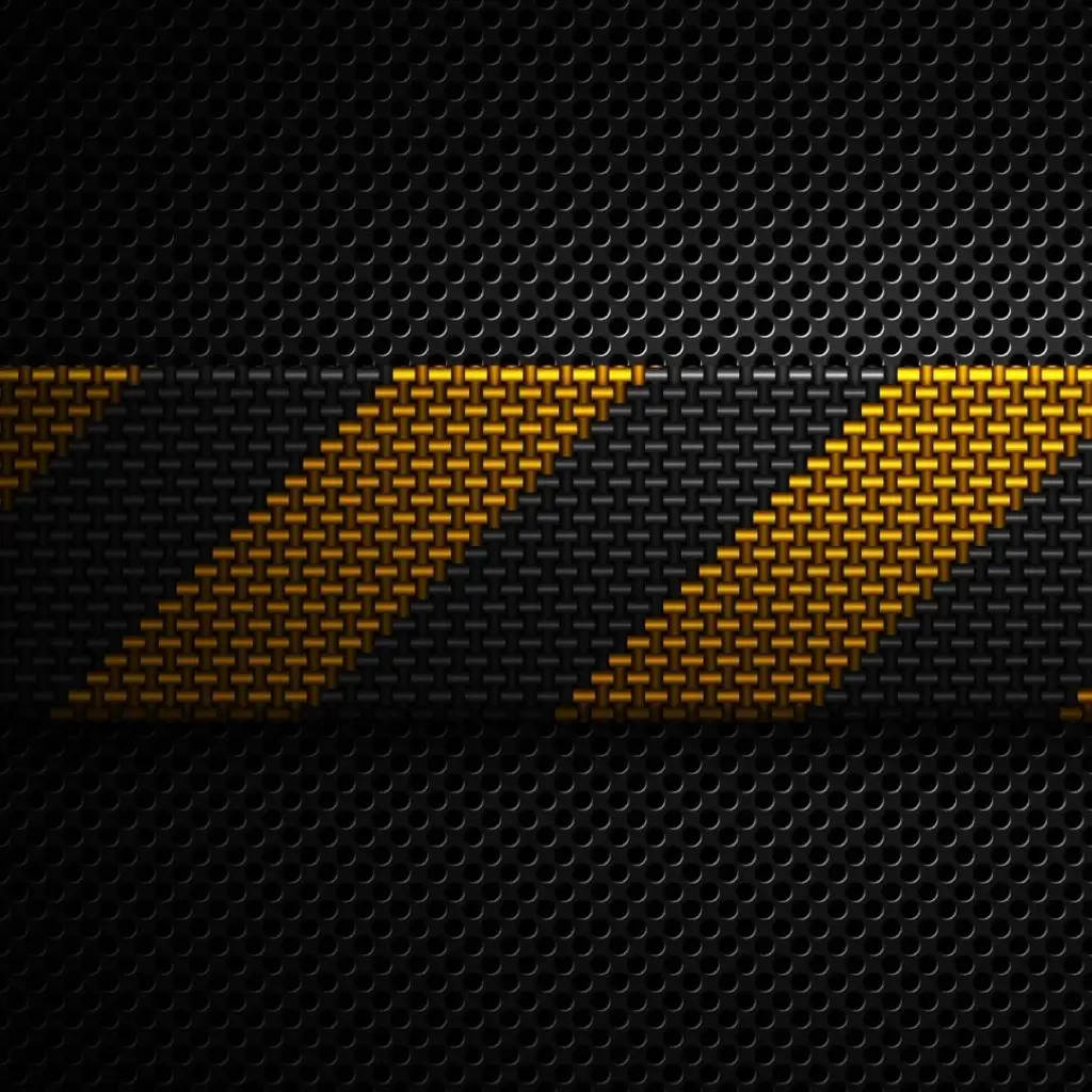 carbon fiber, golden diagonal stripes, textured black perforated metal, SD Desktop Wallpaper