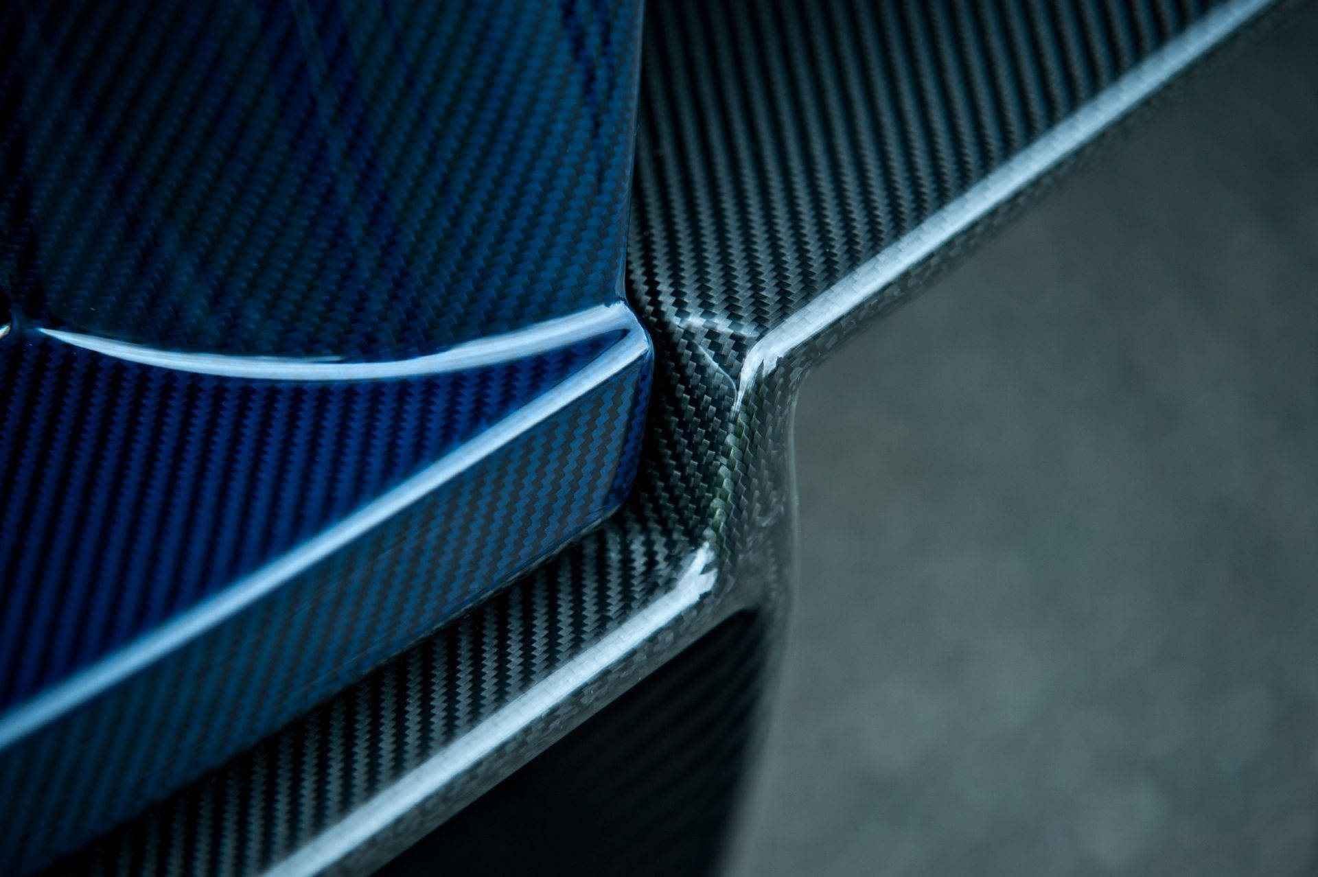 carbon fiber, glossy blue, metallic trim, Full HD Desktop Wallpaper