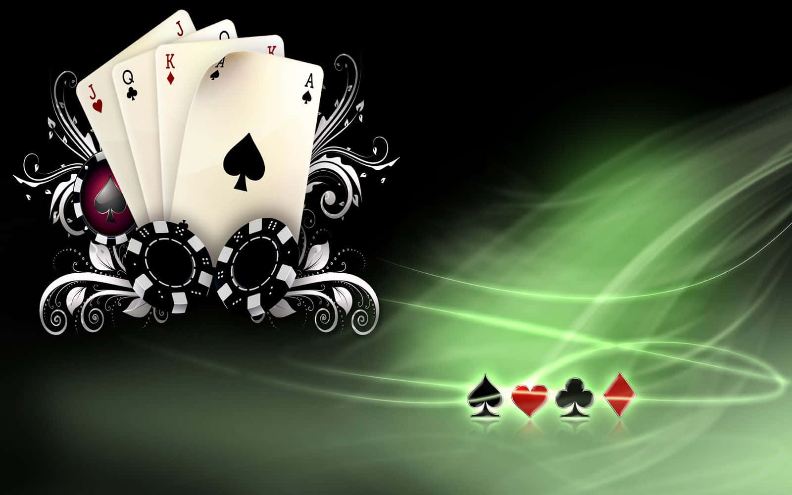 card games, poker cards, chips, HD Desktop Wallpaper