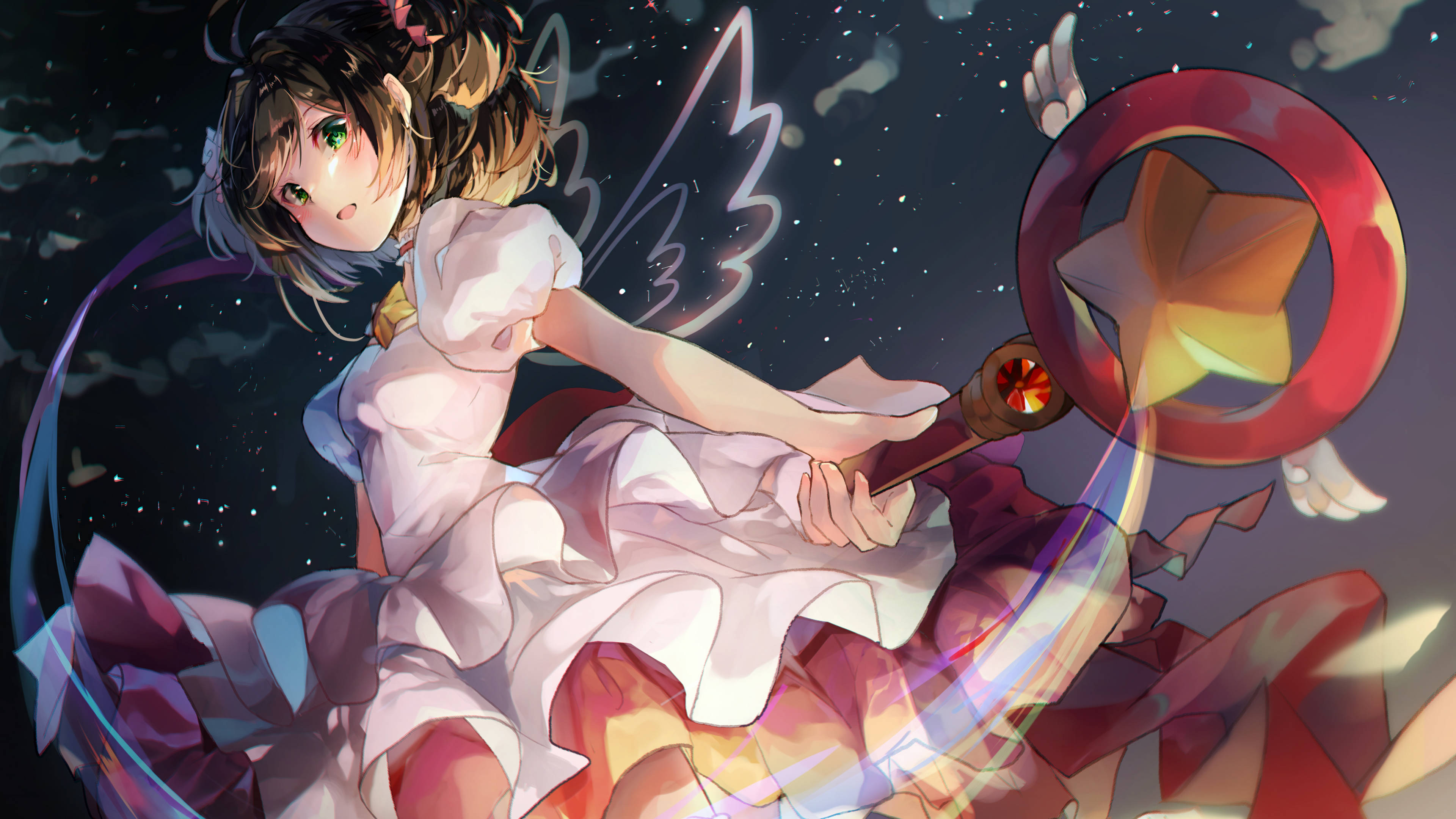 Cardcaptor Sakura, Yue, green eyes, 4K Desktop Wallpaper