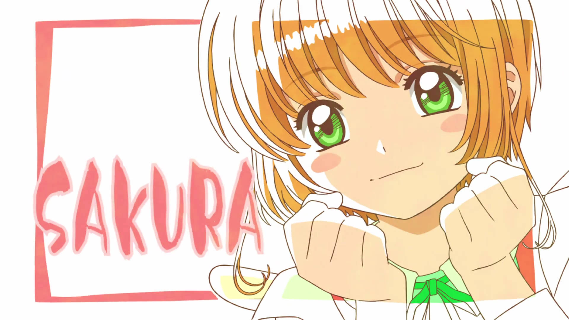 Cardcaptor Sakura, green eyes, orange hair, Full HD Desktop Wallpaper