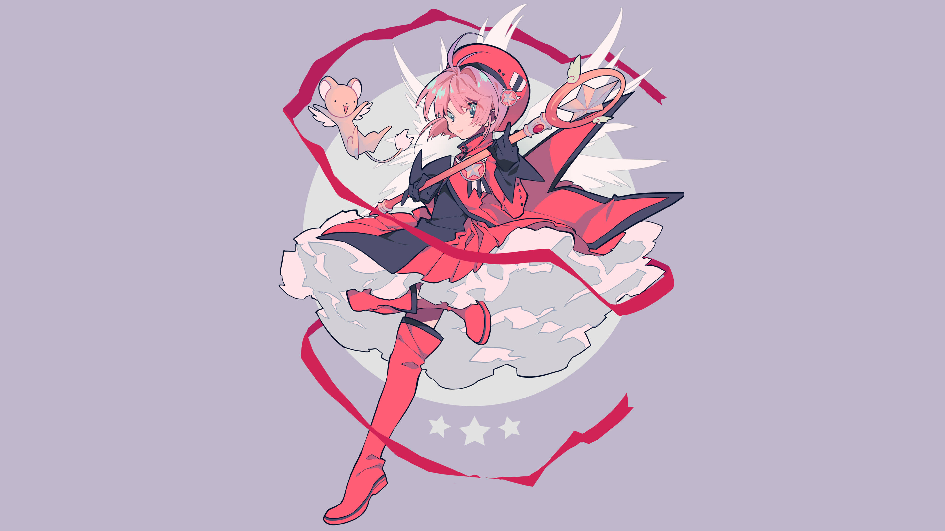 Cardcaptor Sakura, pink dress, pink-haired anime girl, 4K Desktop Wallpaper
