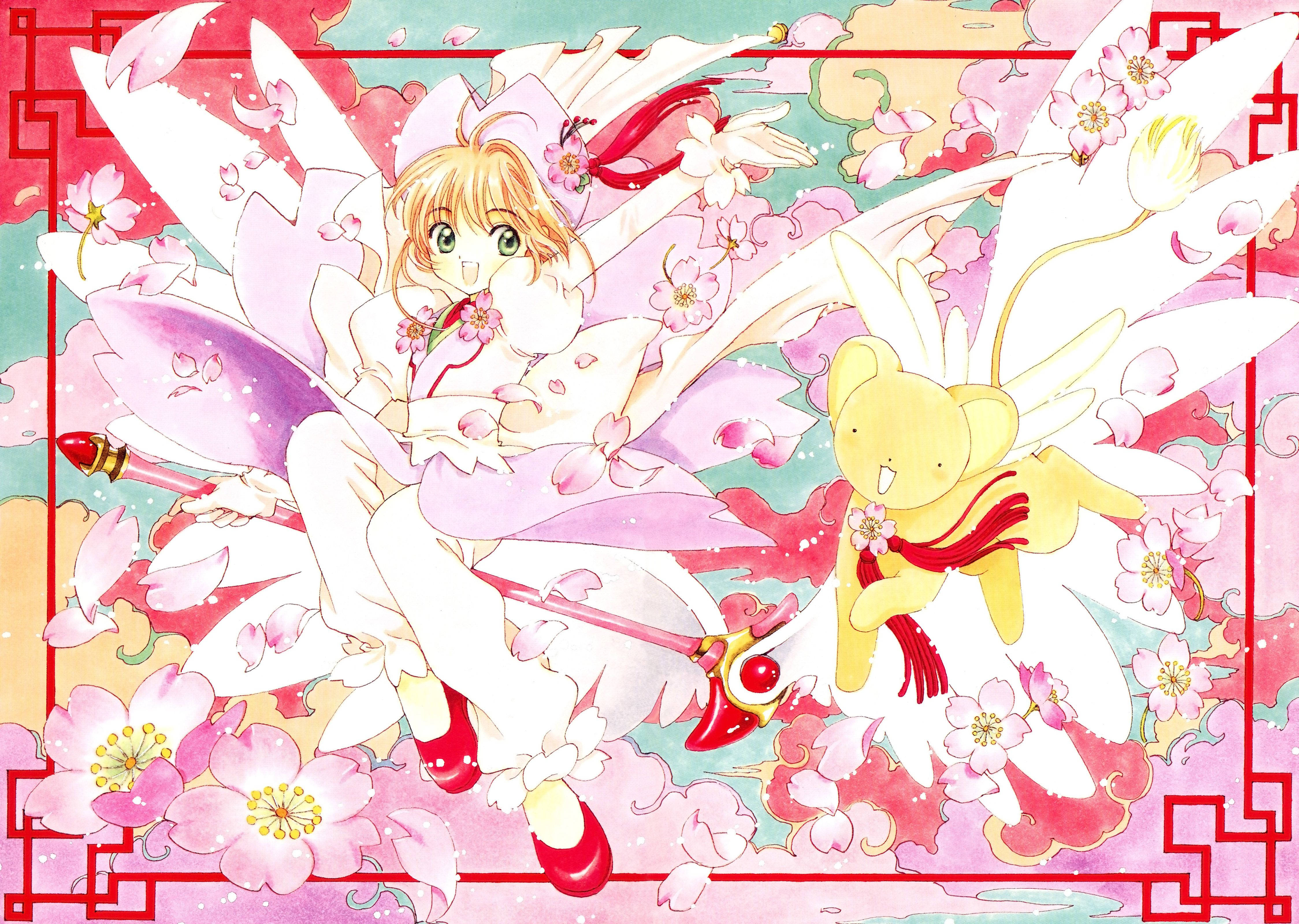 Cardcaptor Sakura, cherry blossoms, wings, 4K Desktop Wallpaper