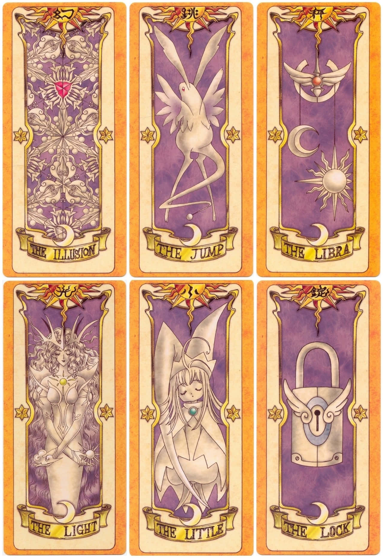 Cardcaptor Sakura, magical cards, purple background, HD Phone Wallpaper