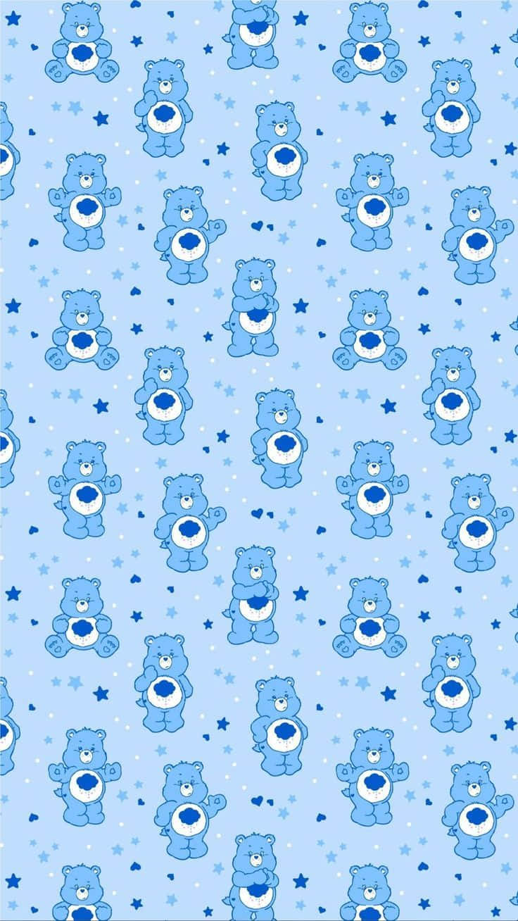 Care Bears, blue Care Bears, light blue background, HD Phone Wallpaper