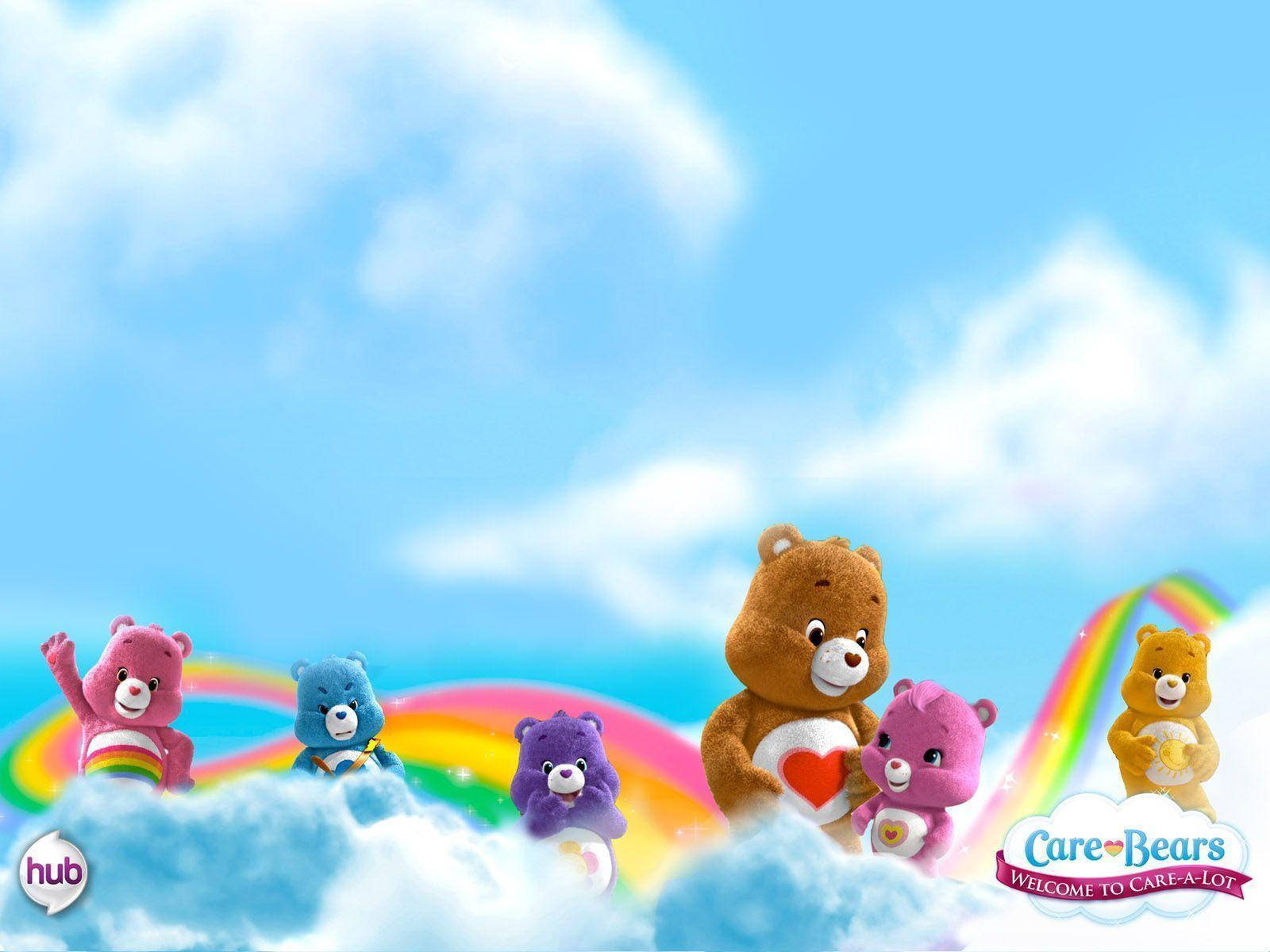Care Bears, 3D Show, fluffy clouds, HD Desktop Wallpaper