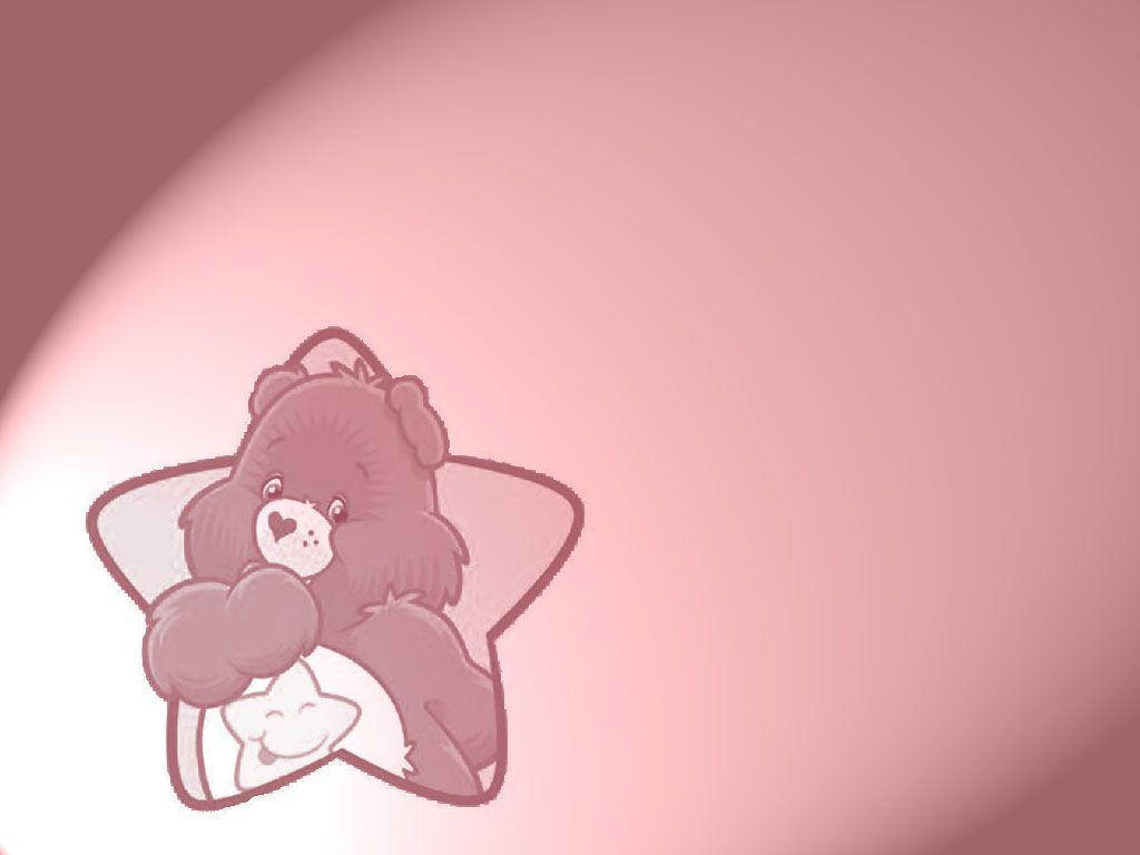 Care Bears, minimalist, soft pink, SD Desktop Wallpaper