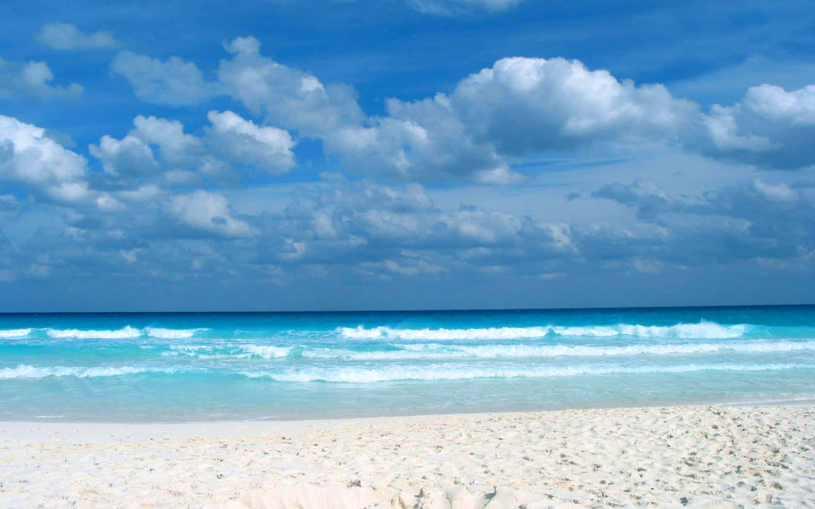 Caribbean Beach, white sandy beach, turquoise ocean waves, HD Desktop Wallpaper