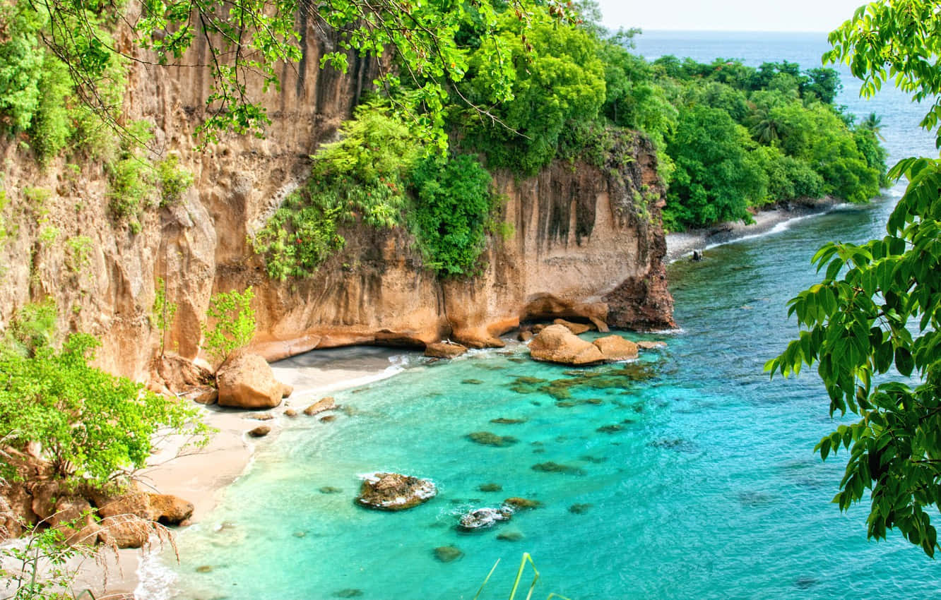 Caribbean Beach, turquoise waters, sandy beach, HD Desktop Wallpaper