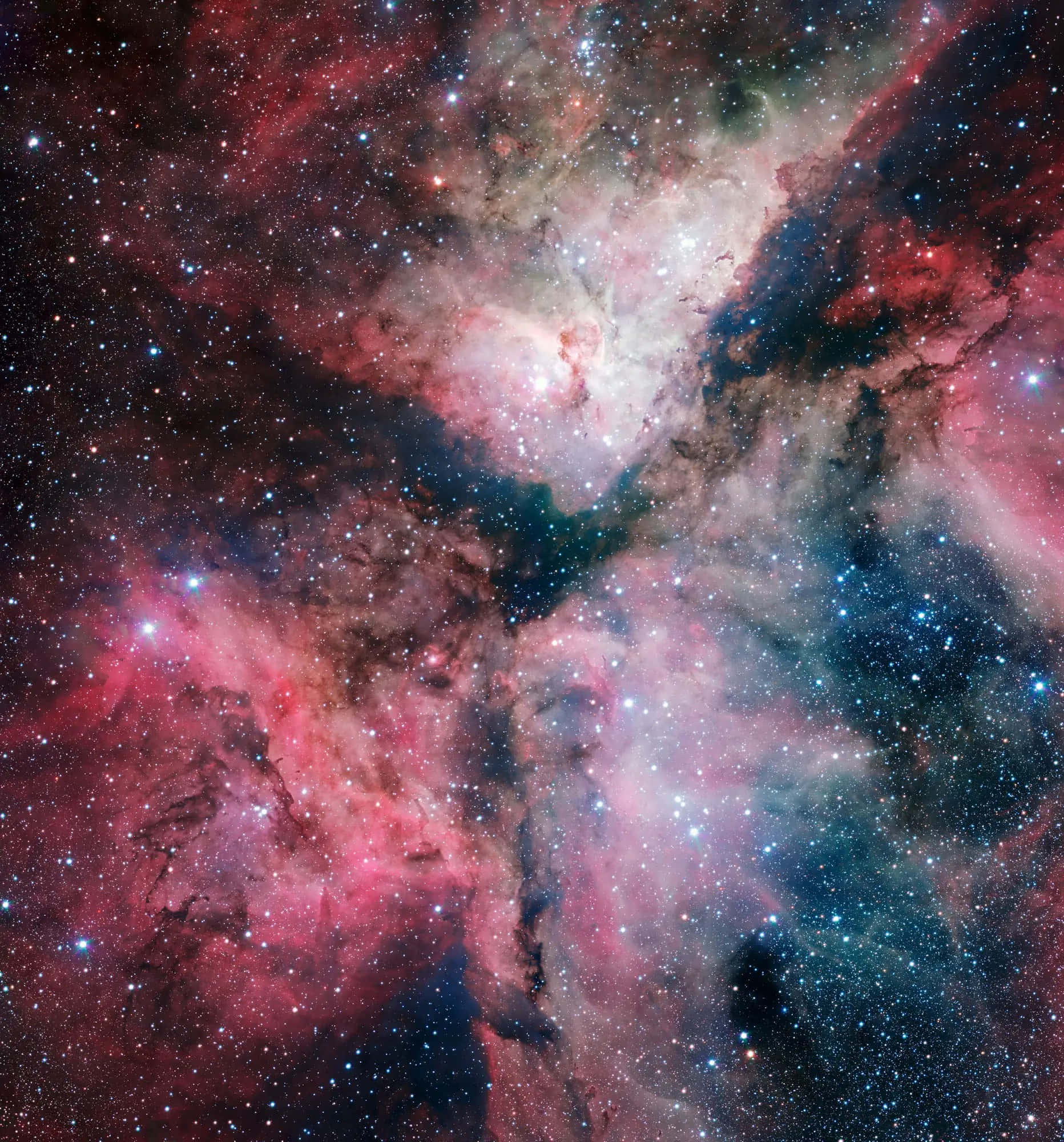 Carina Nebula, pink red, blue, Full HD Phone Wallpaper