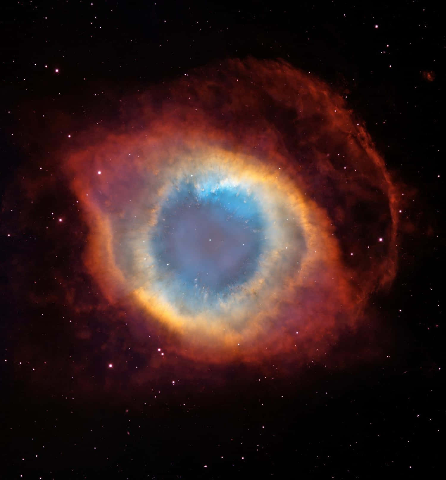 Stellar Nebula Eye, cosmic dust, fiery orange, HD Phone Wallpaper