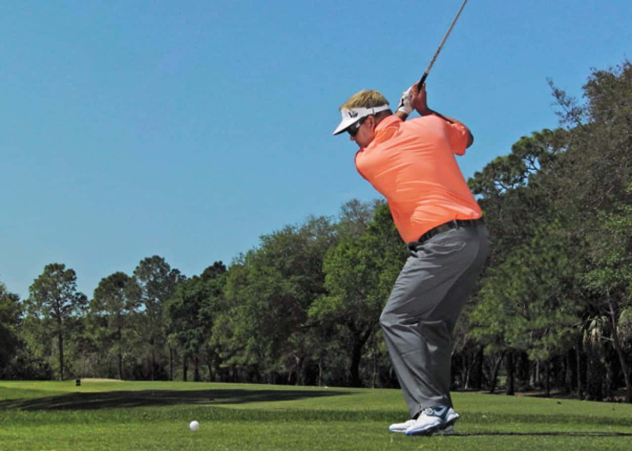 Carl Pettersson, golf tournament, orange shirt, HD Desktop Wallpaper