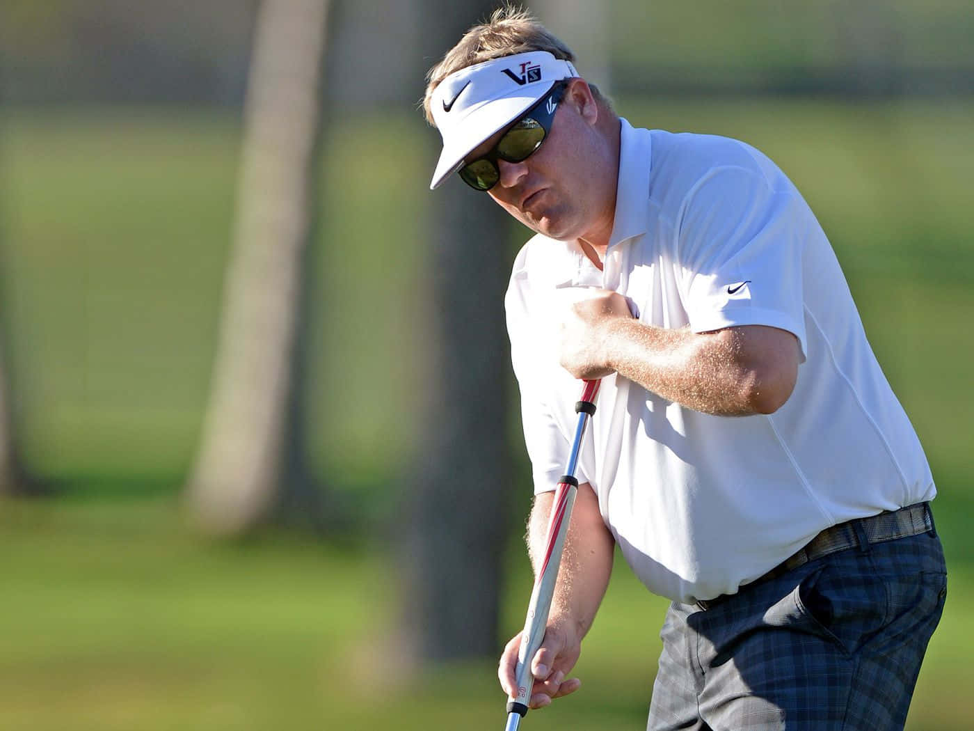 Carl Pettersson, white shirt, visor, HD Desktop Wallpaper