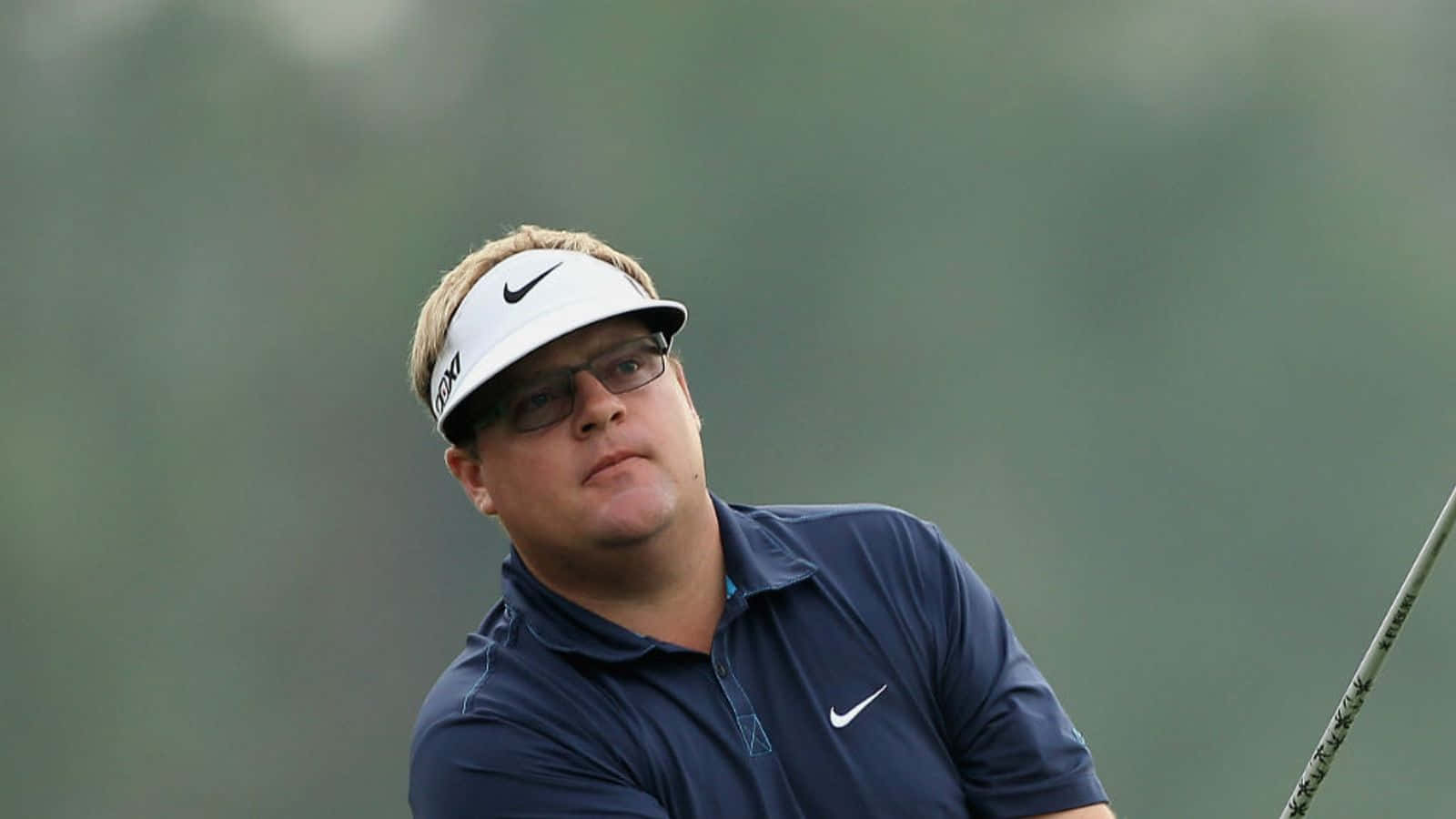 Carl Pettersson, navy polo, white visor, HD Desktop Wallpaper