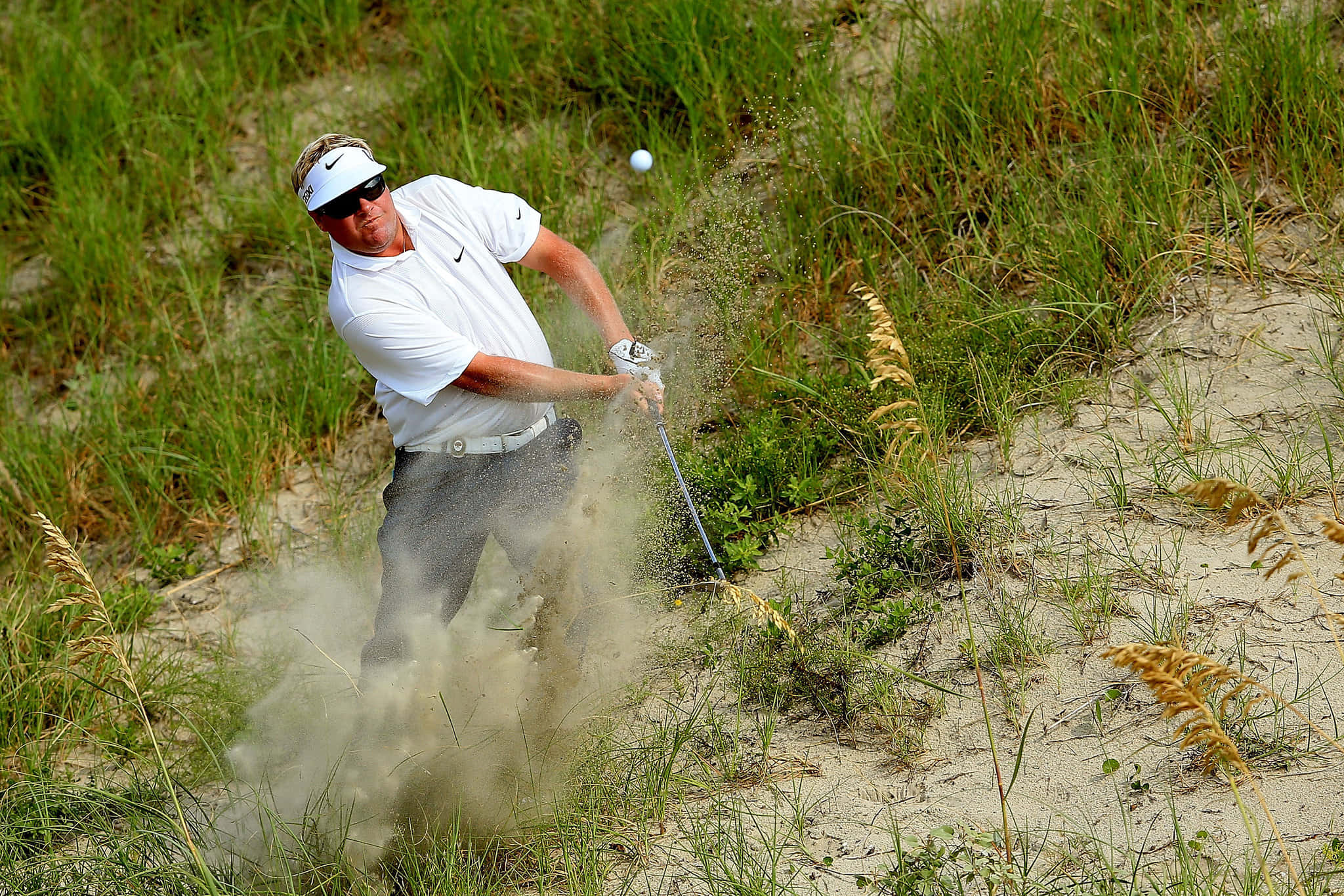 Carl Pettersson, golf club, sand bunker, Full HD Desktop Wallpaper