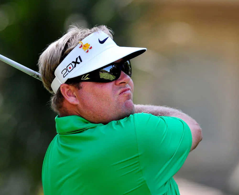 Carl Pettersson, bright green shirt, white visor, SD Desktop Wallpaper