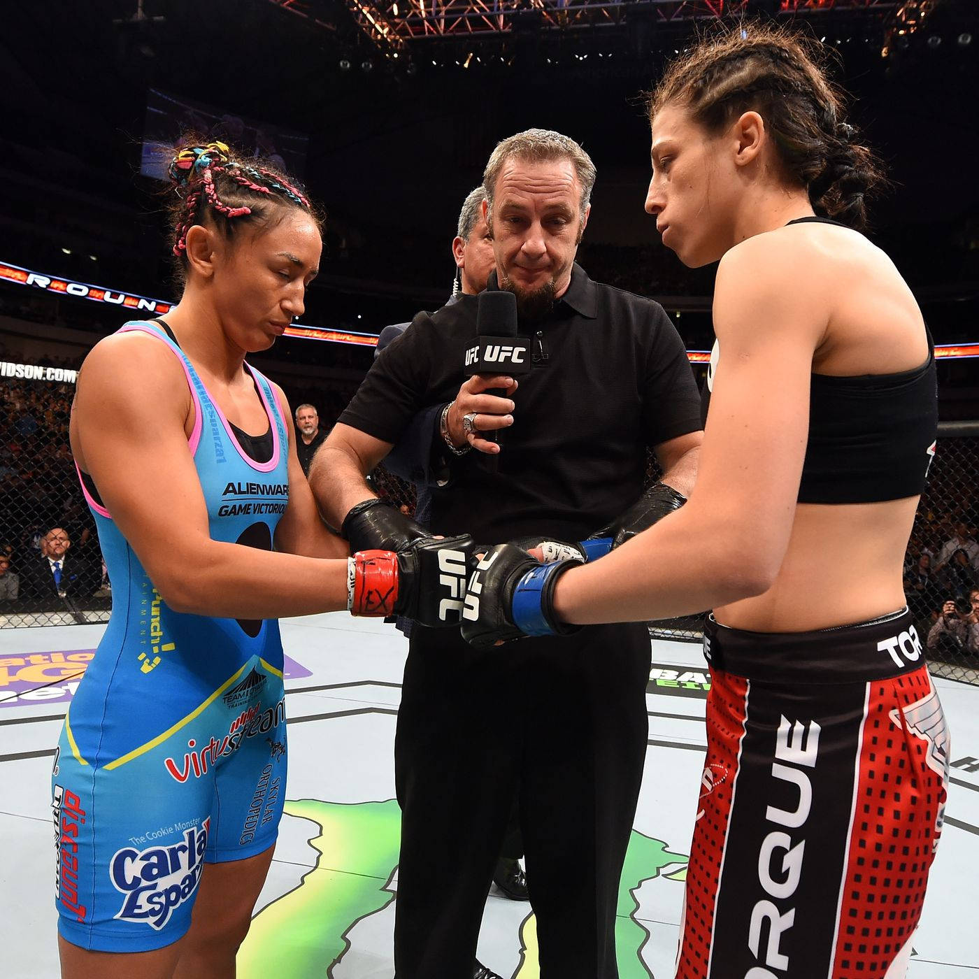 Carla Esparza, octagon, referee, HD Desktop Wallpaper