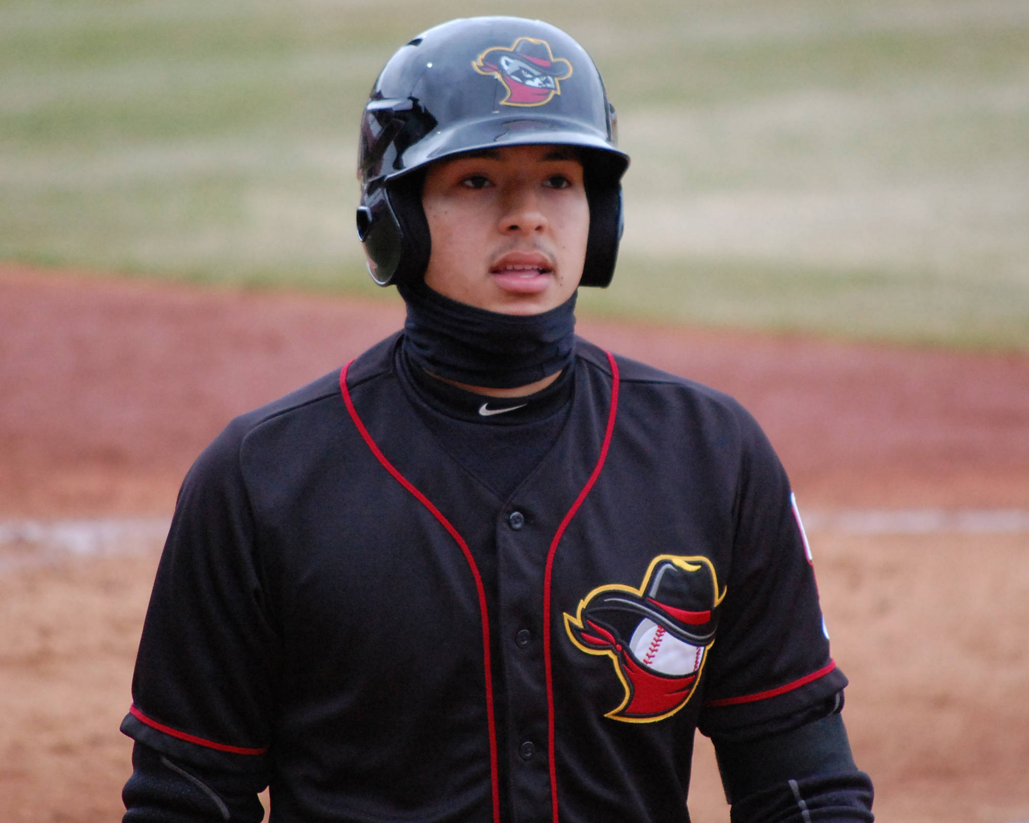 Carlos Correa, black uniform, red trim, Full HD Desktop Wallpaper
