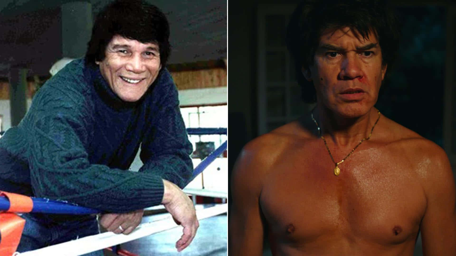 Carlos Monzon, blue sweater, boxing ring, Full HD Desktop Wallpaper