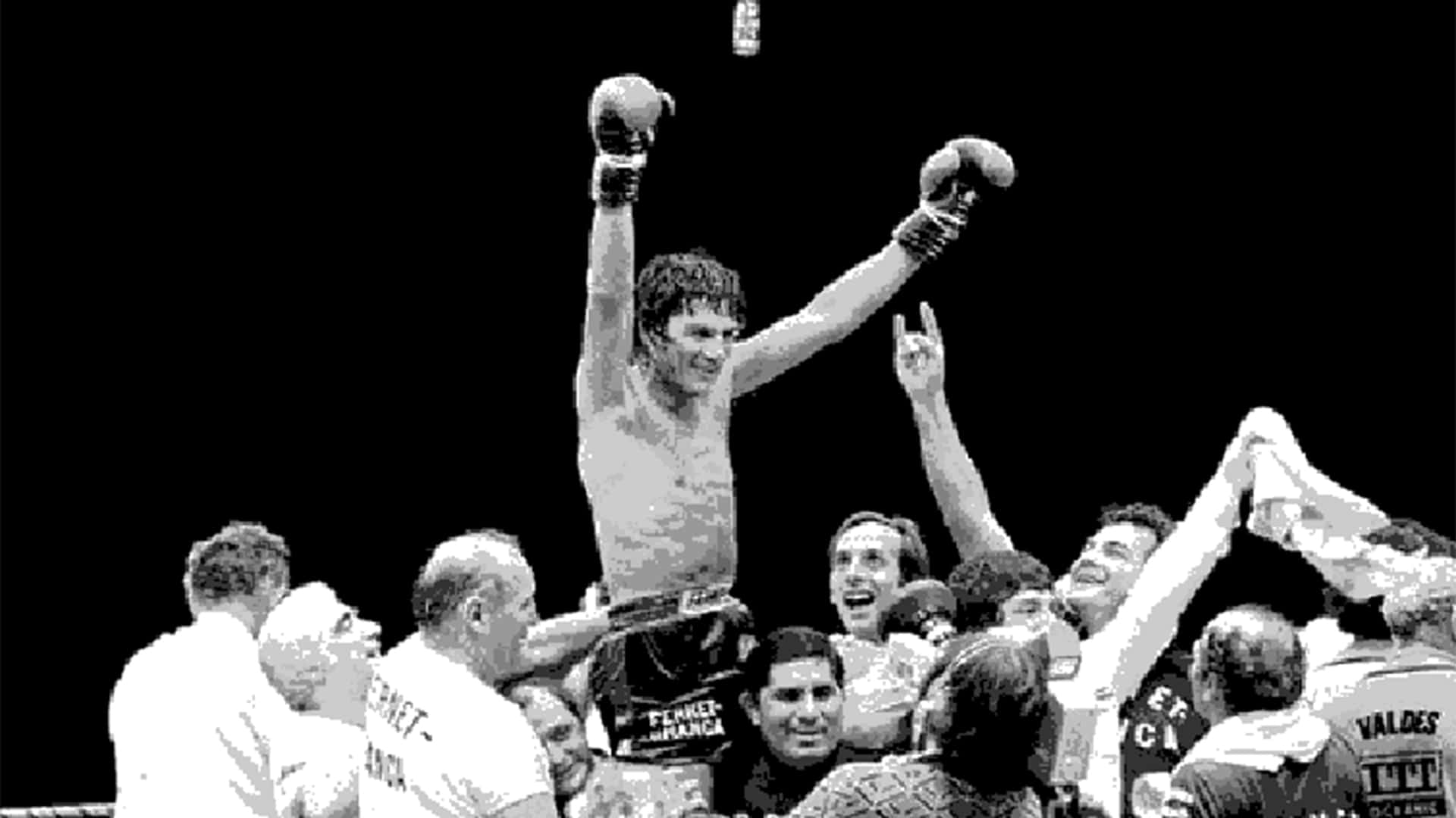 Carlos Monzon, black and white photo, confetti, Full HD Desktop Wallpaper