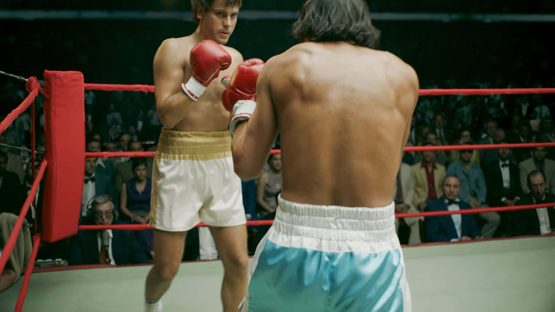 Carlos Monzon, boxing ring, red ropes, Full HD Desktop Wallpaper