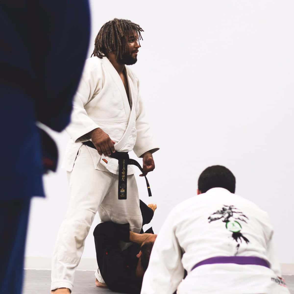Carlos Newton, white gi, black belt, SD Desktop Wallpaper