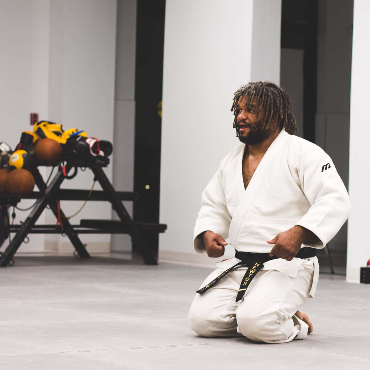 Carlos Newton, dreadlocks, white judo gi, SD Desktop Wallpaper
