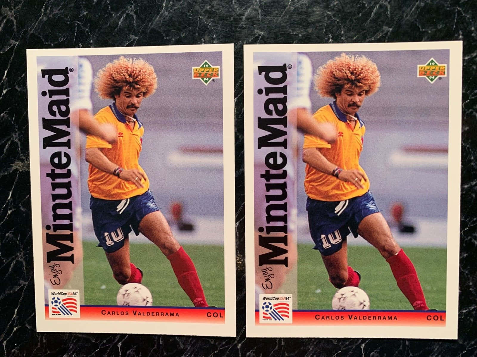 Carlos Valderrama, orange jersey, red socks, HD Desktop Wallpaper