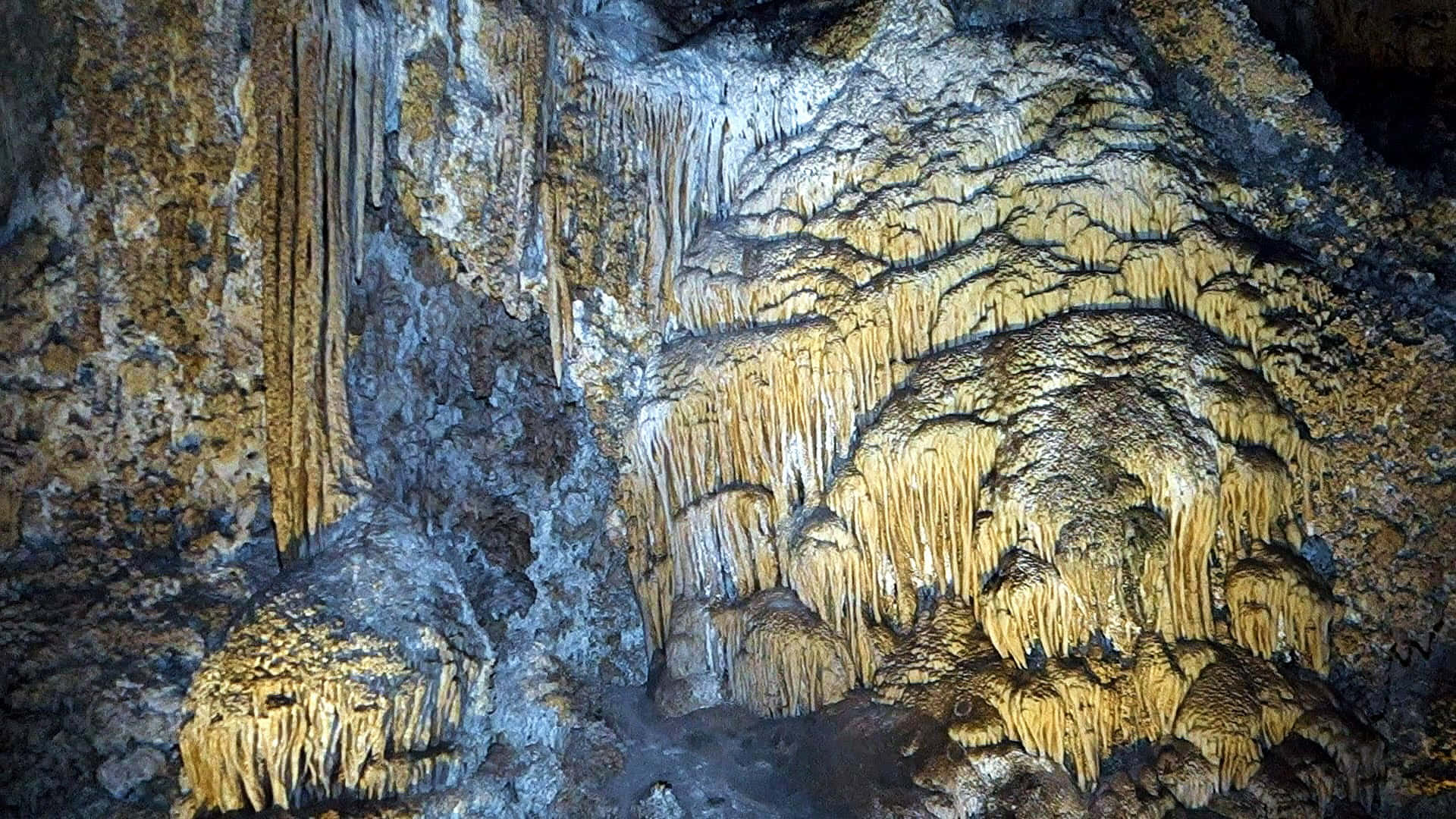 Carlsbad Caverns National Park, stalactites, stalagmites, Full HD Desktop Wallpaper