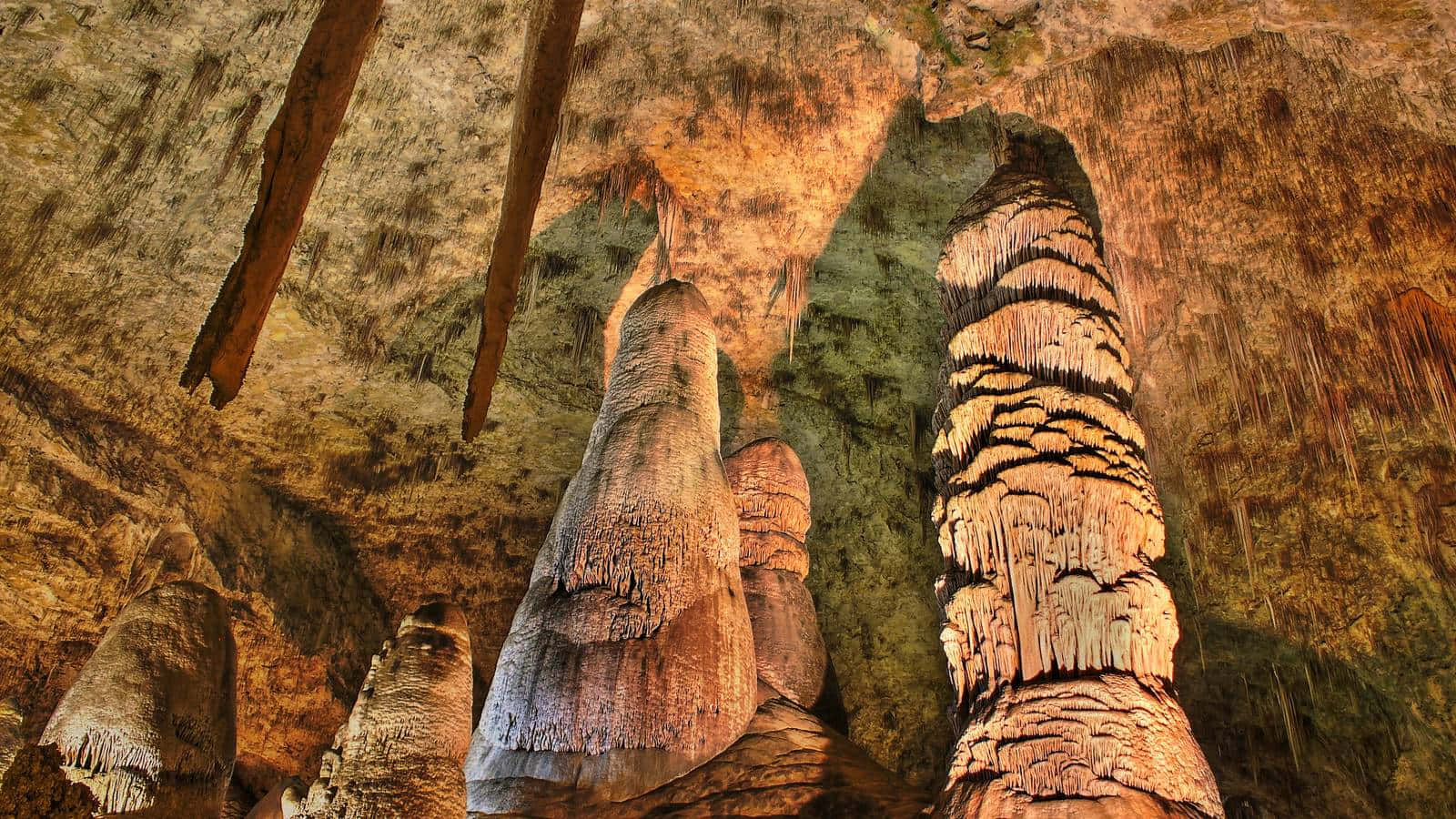 Carlsbad Caverns National Park, stalagmites, stalactites, HD Desktop Wallpaper