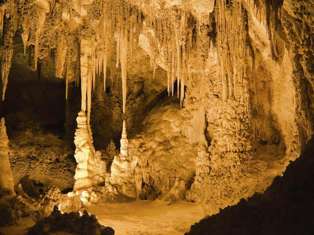 Carlsbad Caverns National Park, stalactites, stalagmites, HD Desktop Wallpaper