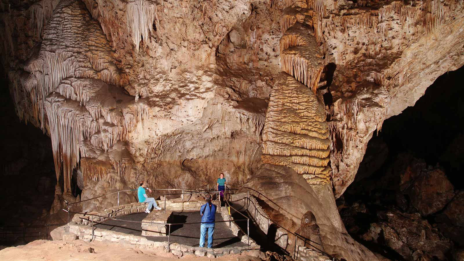 Carlsbad Caverns, limestone cave, stalactites, HD Desktop Wallpaper