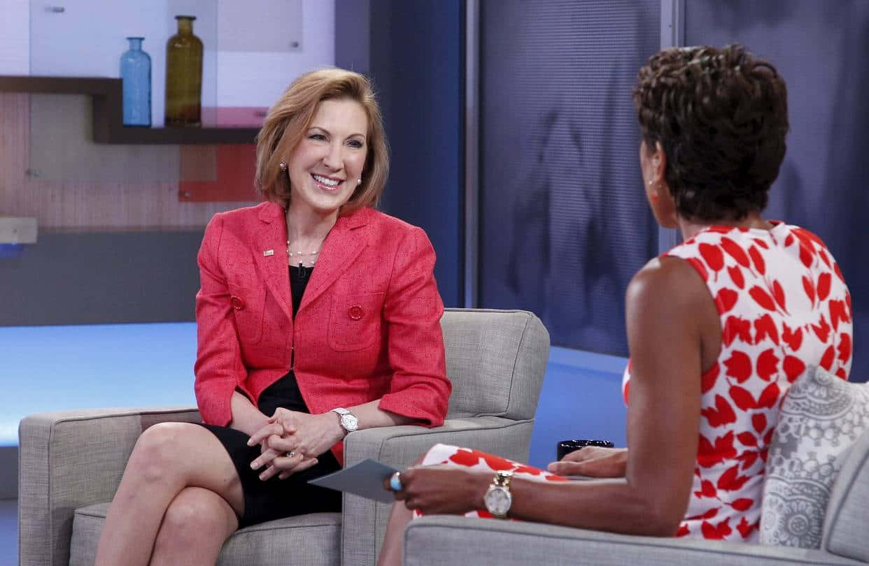 Carly Fiorina, red blazer, red and white dress, SD Desktop Wallpaper